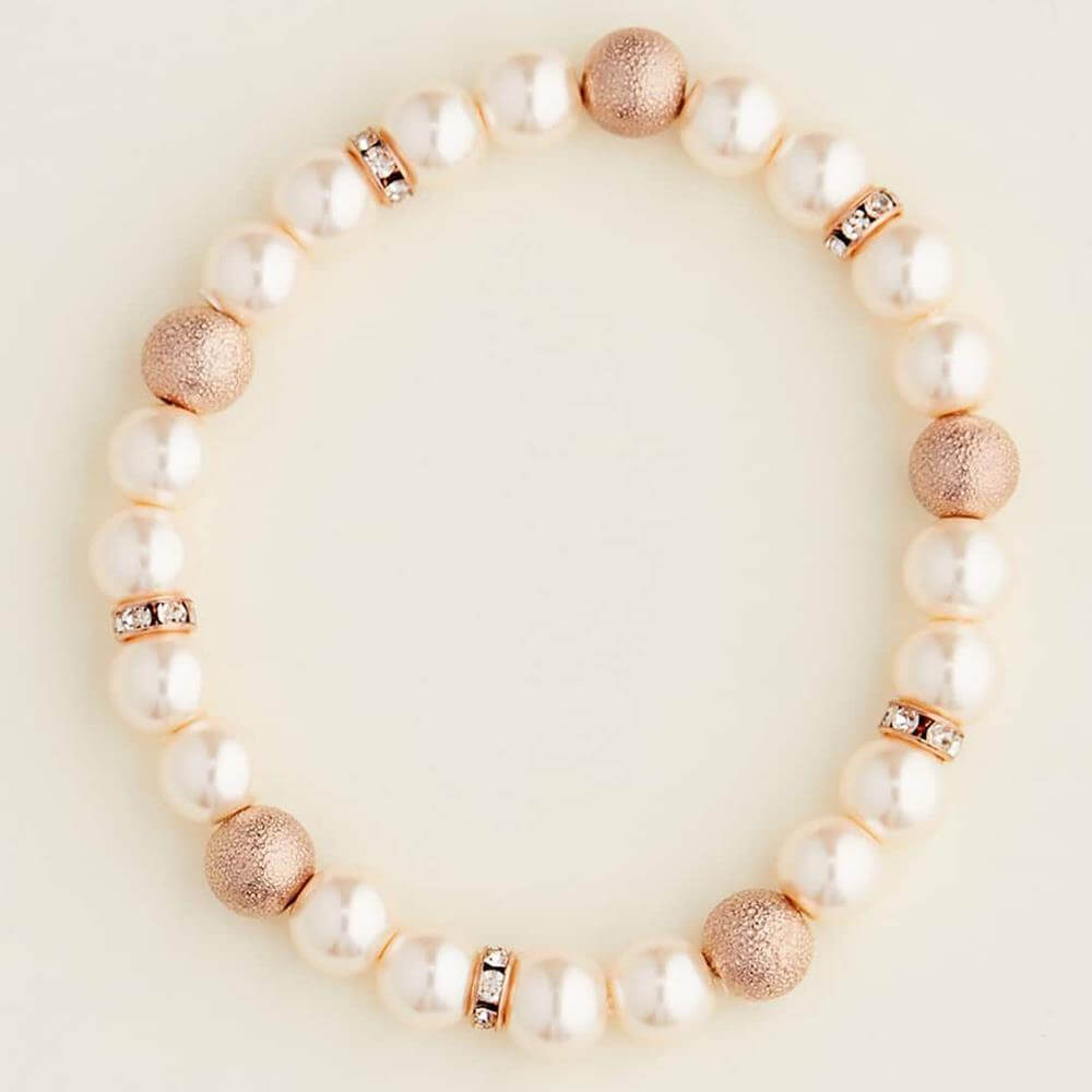 Michael kors stretch bead deals bracelet rose gold